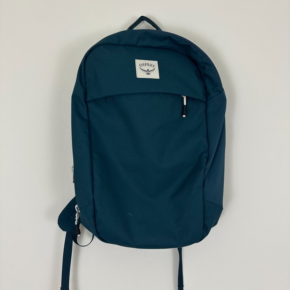 Osprey Arcane Day Backpack Unisex Large Teal Green Adjustable Straps Laptop Bag